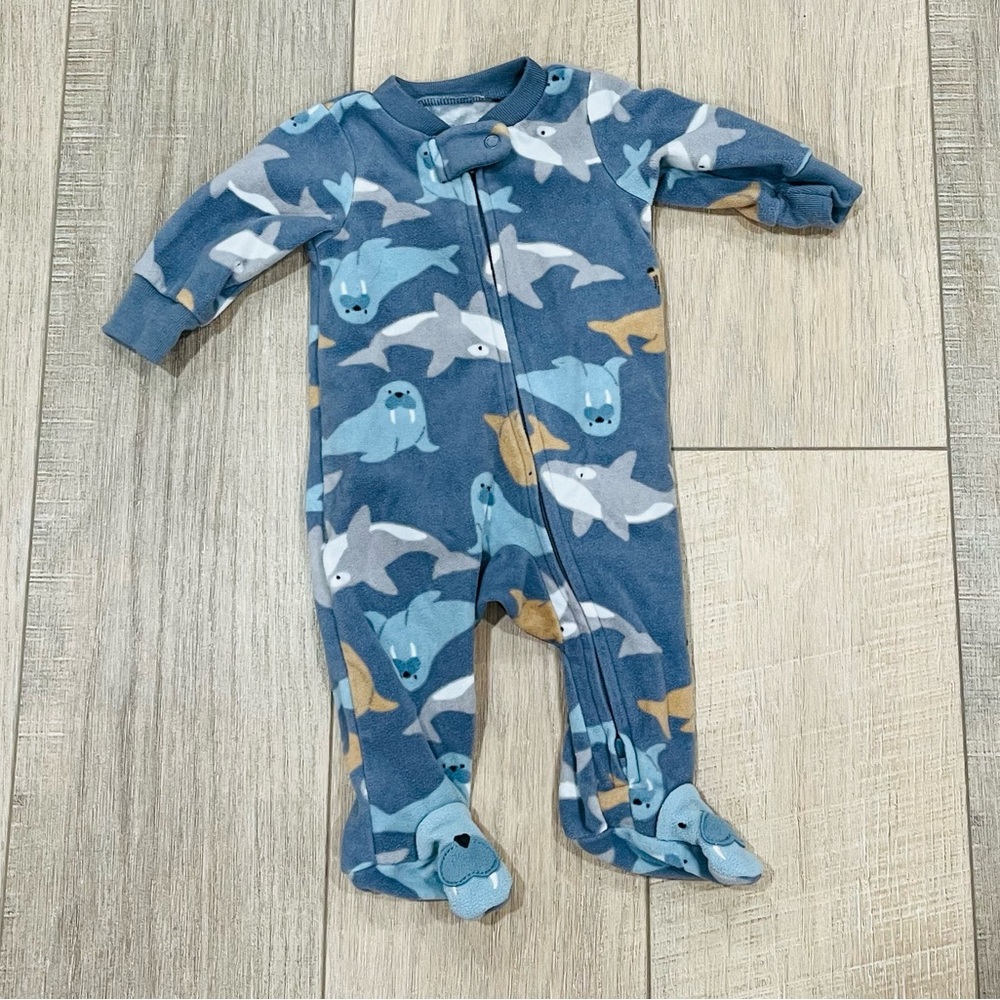 Walrus and Whale footie PJs